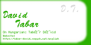 david tabar business card